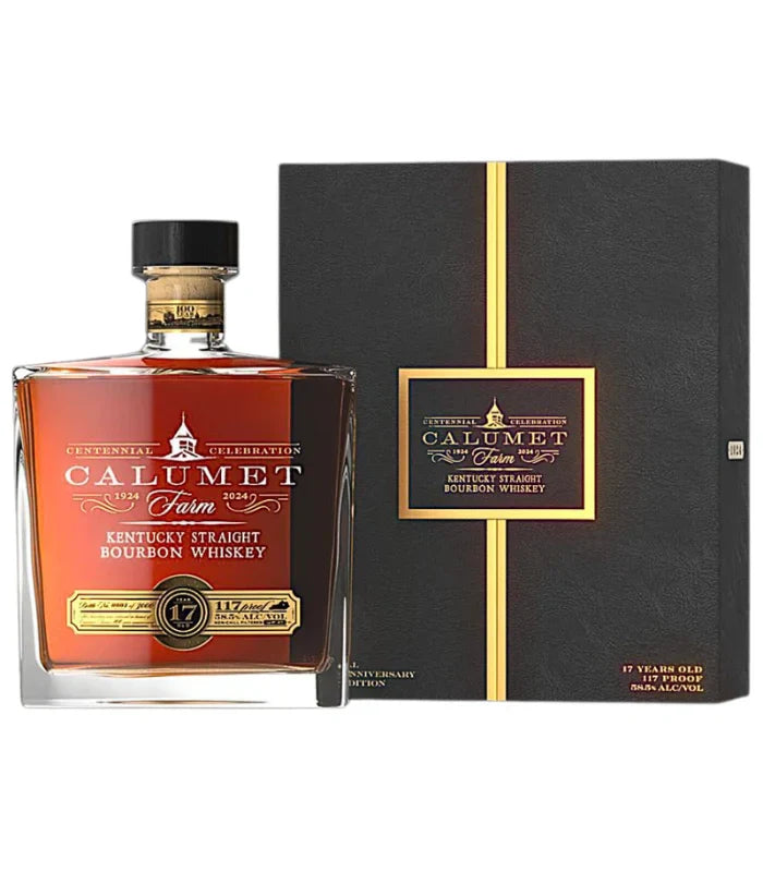 Calumet Farm 17 Year Bourbon Glass Decanter 100th Anniversary Release
