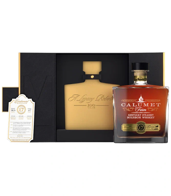 Calumet Farm 17 Year Bourbon Glass Decanter 100th Anniversary Release