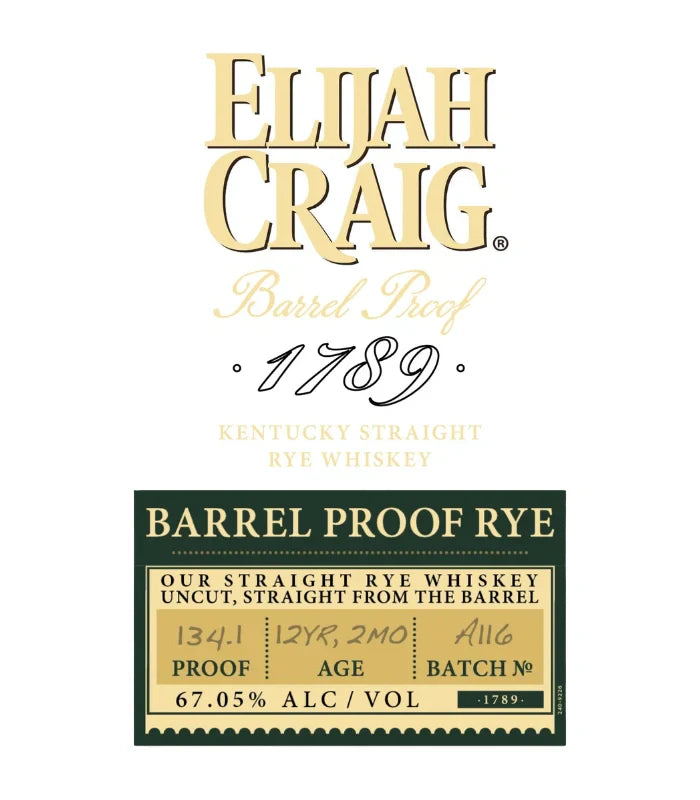 Elijah Craig Barrel Proof Rye Whiskey