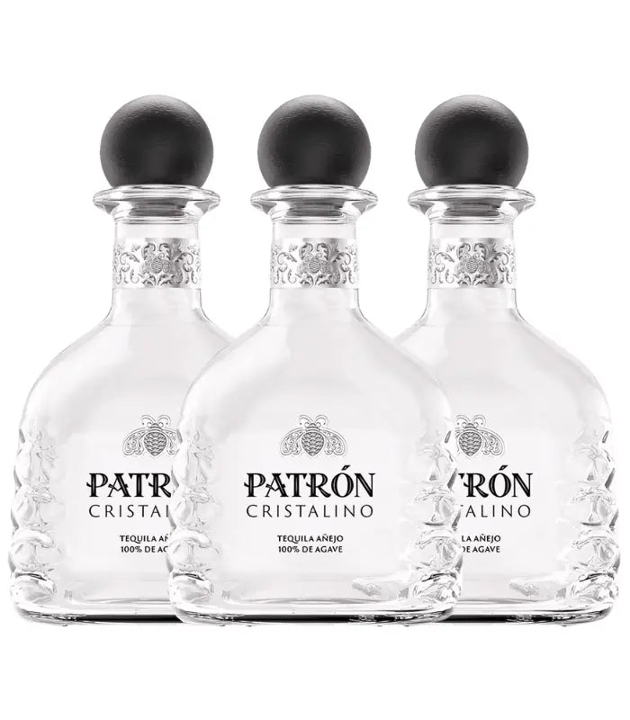 Patron Cristalino Anejo Tequila 3-Pack Bundle