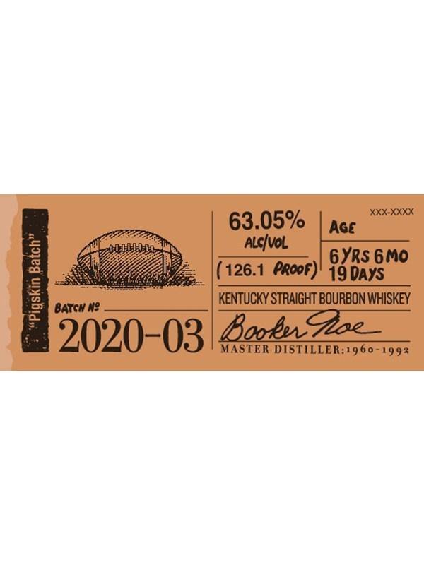 Buy Booker’s Bourbon Batch 2020-03 "Pigskin Batch" Online - The Barrel Tap Online Liquor Delivered