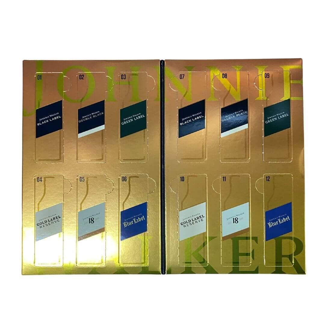 Buy Johnnie Walker 12 Days of Discover 50mL Mini Bottles Gift Set Online - The Barrel Tap Online Liquor Delivered
