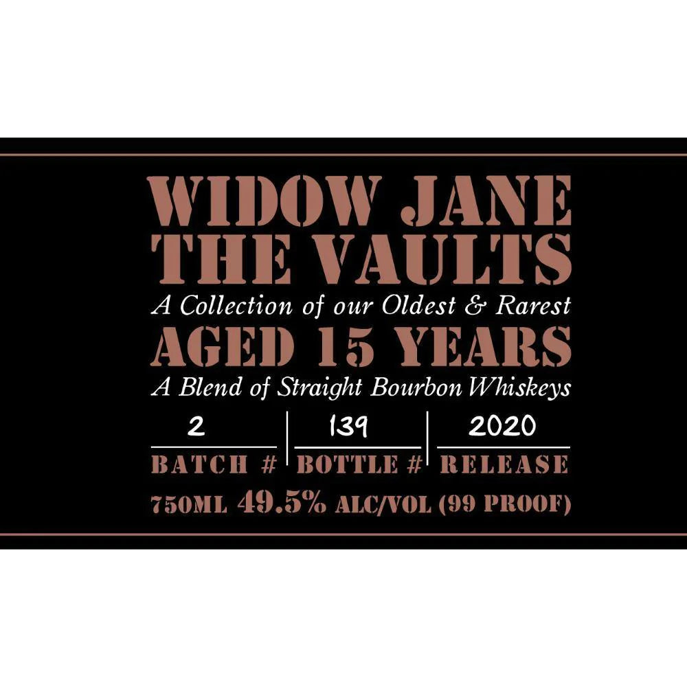 Buy Widow Jane The Vaults 2020 Edition Aged 15 Years 750mL Online - The Barrel Tap Online Liquor Delivered