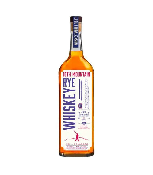 Buy 10th Mountain Whiskey & Spirit Company Rye Whiskey 750mL Online - The Barrel Tap Online Liquor Delivered