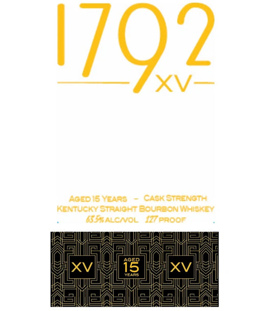 1792 XV 15 Year Cask Strength Bourbon 750mL