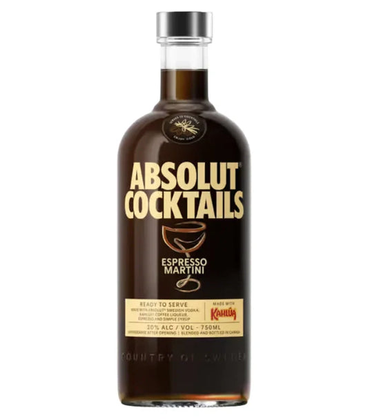 Absolut Vodka Cocktails Espresso Martini 750mL