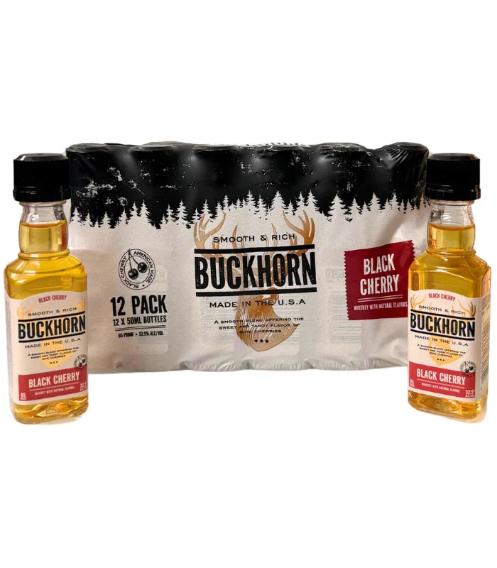 Buckhorn Black Cherry Whiskey Shooters 12 x 50mL