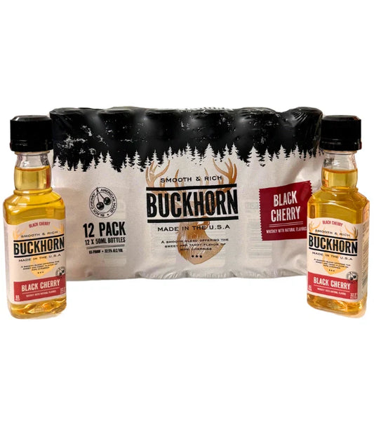 Buckhorn Black Cherry Whiskey Shooters 12 x 50mL