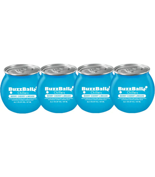 Buzzballz Berry Cherry Limeade Pre-Mixed Cocktails 4-Pack