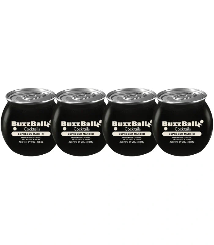 Buzzballz Espresso Martini Pre-Mixed Cocktails 4-Pack