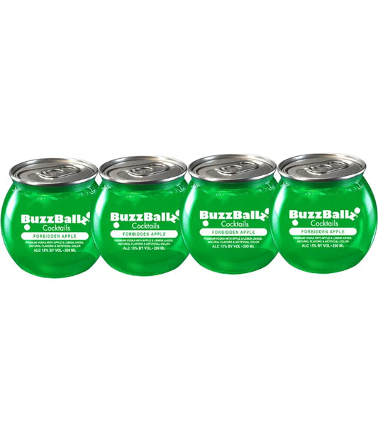 Buzzballz Forbidden Apple Pre-Mixed Cocktails 4-Pack