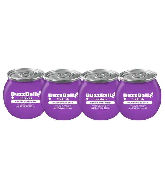 Buzzballz Grapes Gone Wild Pre-Mixed Cocktails 4-Pack