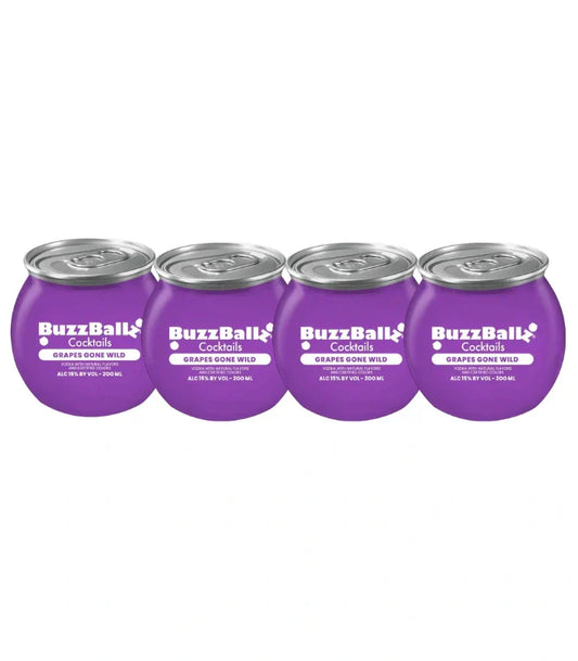 Buzzballz Grapes Gone Wild Pre-Mixed Cocktails 4-Pack