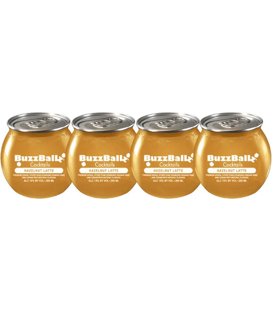 Buzzballz Hazelnut Latte Pre-Mixed Cocktails 4-Pack