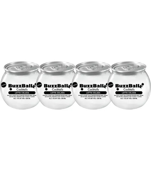 Buzzballz Lotta Colada Pre-Mixed Cocktails 4-Pack