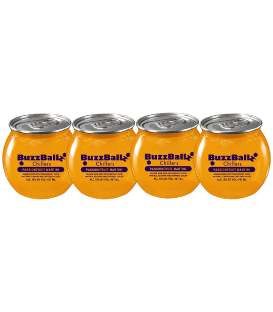 Buzzballz Passionfruit Martini Pre-Mixed Cocktails 4-Pack