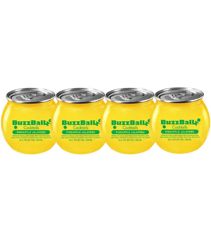 Buzzballz Pineapple Jalapeño Pre-Mixed Cocktails 4-Pack