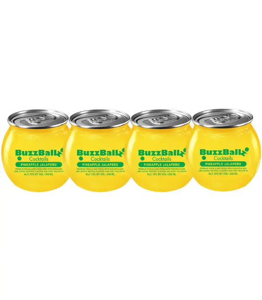 Buzzballz Pineapple Jalapeño Pre-Mixed Cocktails 4-Pack