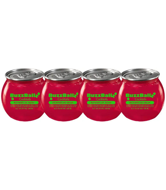 Buzzballz Watermelon Smash Pre-Mixed Cocktails 4-Pack