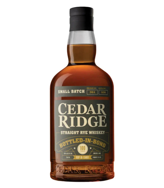 Cedar Ridge Bottled In Bond Straight Rye Whiskey 750mL