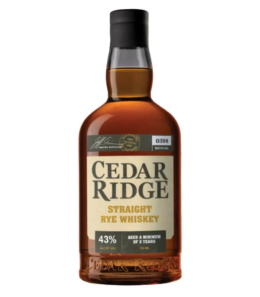 Cedar Ridge Straight Rye Whiskey 750mL