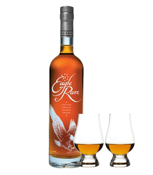 Eagle Rare 10 Year Bourbon Whiskey & Glencairn Set Bundle