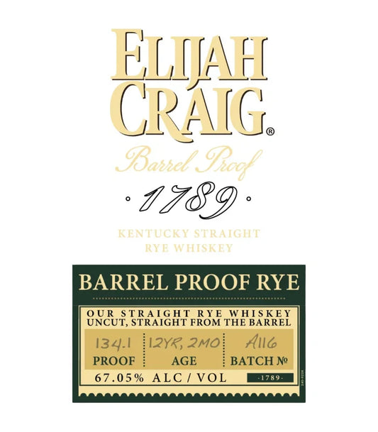Elijah Craig Barrel Proof Rye Whiskey