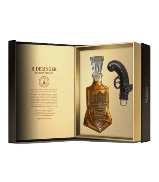 H Deringer Bourbon Whiskey W/ Gun Stopper 750mL