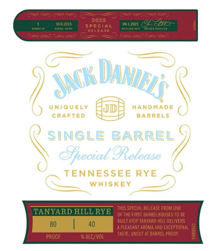 Jack Daniel’s Single Barrel 2025 Special Release Tanyard Hill Rye