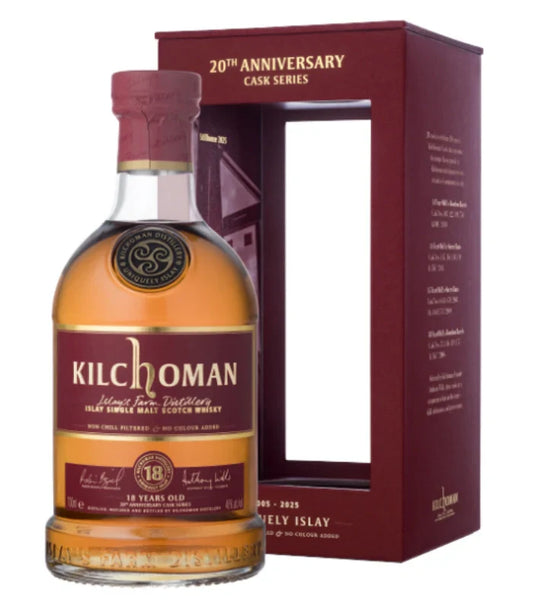 Kilchoman 18 Year Ex-Bourbon Barrel Scotch Whisky 20th Anniversary Cask Series