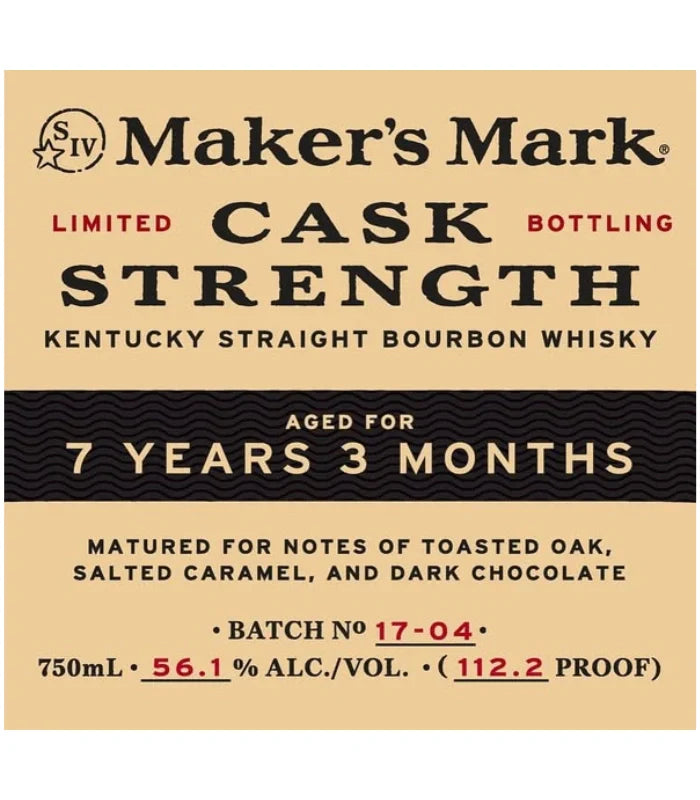 Maker's Mark Cask Strength Bourbon 750mL
