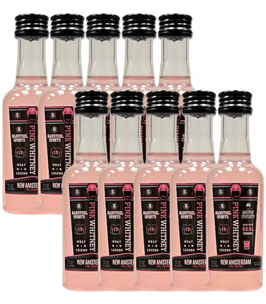 New Amsterdam Pink Whitney Vodka Shooters 10 x 50mL