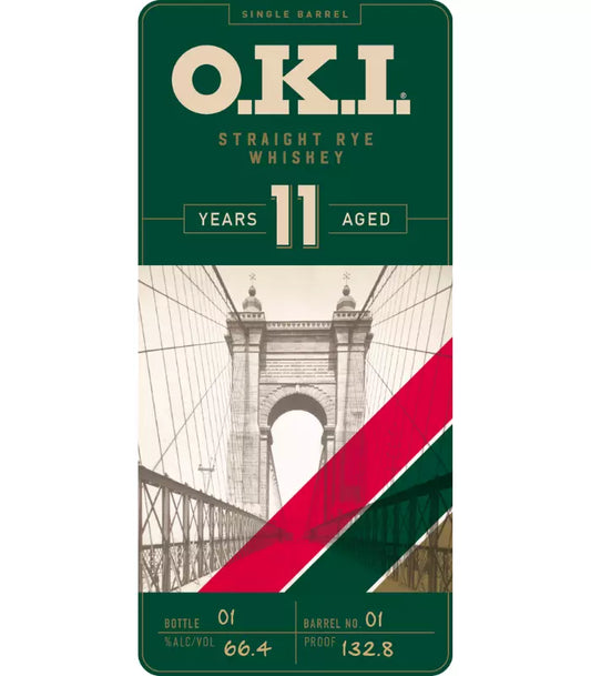 O.K.I. 11 Year Single Barrel Straight Rye Whiskey 750mL