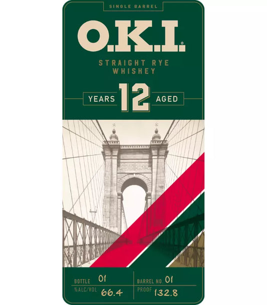 O.K.I. 12 Year Single Barrel Straight Rye Whiskey 750mL