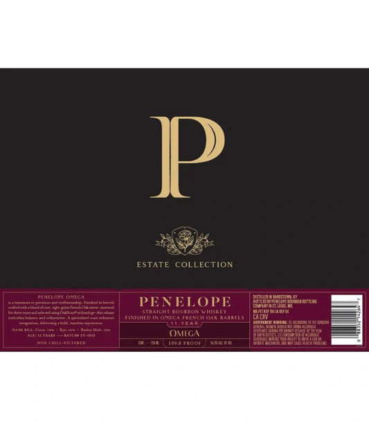 Penelope Omega 11 Year Estate Collection Bourbon 750mL