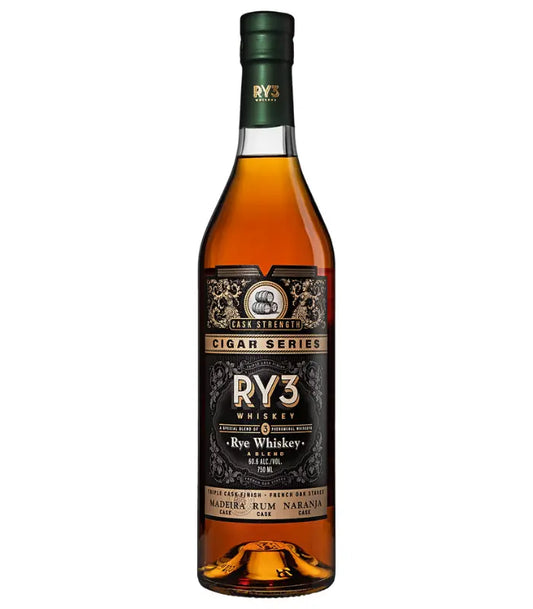 Ry3 Cigar Series Cask Strength Rye Whiskey 750mL