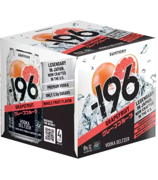 Suntory -196 Grapefruit Vodka Seltzer 4-Pack
