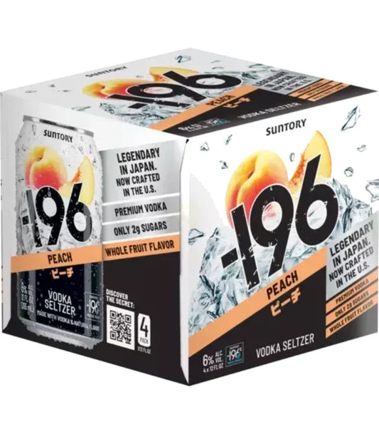 Suntory -196 Peach Vodka Seltzer 4-Pack