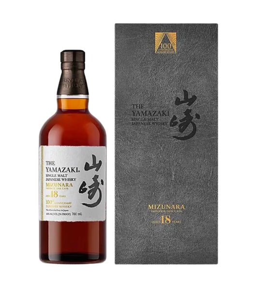 Yamazaki 18 Year Old Mizunara Single Malt 100th Anniversary Limited Edition Whisky 700mL