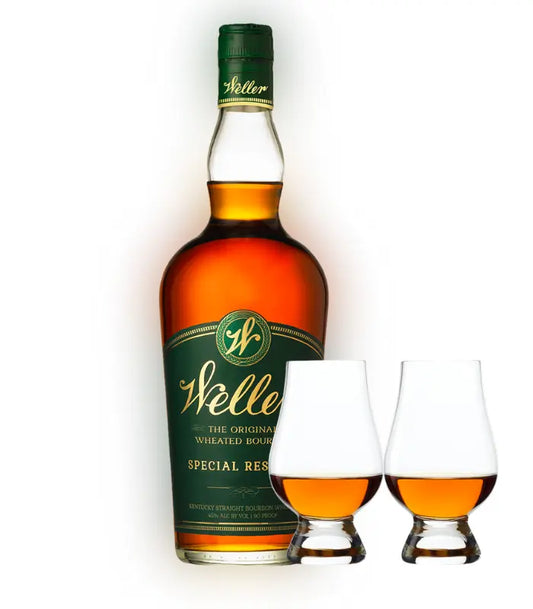 W.L. Weller Special Reserve Bourbon Whiskey & Glencairn Set Bundle