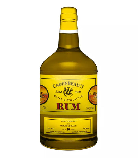 WM Cadenhead's 10 Year Rum Diamond Distillery 700mL