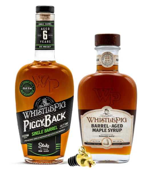 WhistlePig PiggyBack Rye: Stake F1® Team KICK Sauber Single Barrel w/ Pour Snout & Maple Syrup Bundle