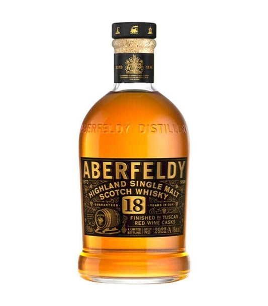 Buy Aberfeldy 18 Year Old Finished in Tuscan Red Wine Casks 2022 Limited Edition 750mL Online - The Barrel Tap Online Liquor Delivered