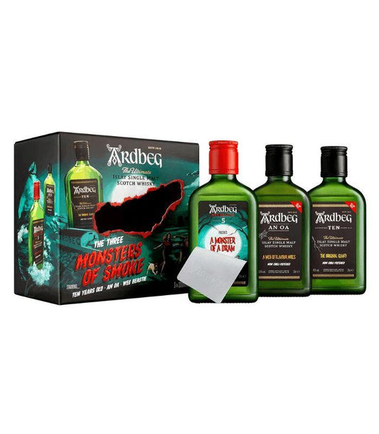 Buy Ardbeg Monsters Of Smoke Limited Edition Scotch Gift Set Online - The Barrel Tap Online Liquor Delivered