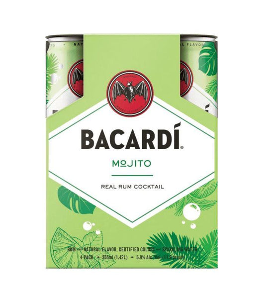 Buy Bacardi Ready To Drink Mojito 4 Pack Cans Online - The Barrel Tap Online Liquor Delivered