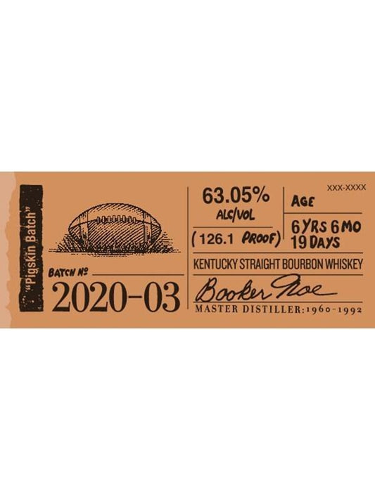 Buy Booker’s Bourbon Batch 2020-03 "Pigskin Batch" Online - The Barrel Tap Online Liquor Delivered