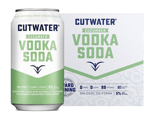 Buy Cutwater Cucumber Vodka Soda 4 Pack Online - The Barrel Tap Online Liquor Delivered