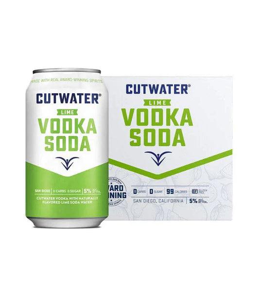 Buy Cutwater Lime Vodka Soda 4 Pack Online - The Barrel Tap Online Liquor Delivered