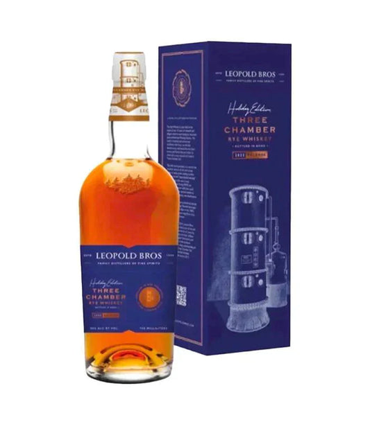 Buy Leopold Bros Three Chamber Rye Whiskey Holiday Edition 2022 Release 750mL Online - The Barrel Tap Online Liquor Delivered