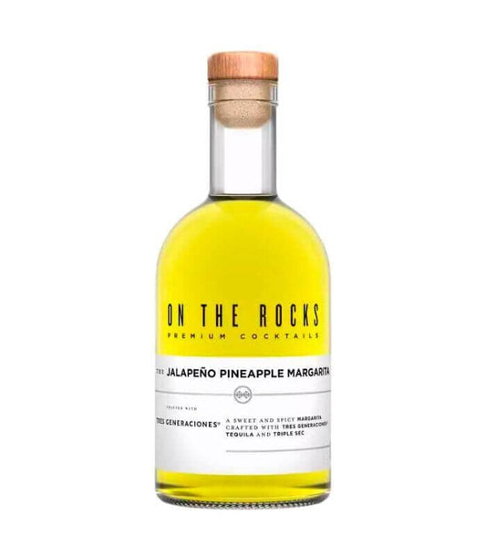 Buy On The Rocks The Jalapeño Pineapple Margarita Tres Generaciones Tequila Premium Cocktails 375mL Online - The Barrel Tap Online Liquor Delivered